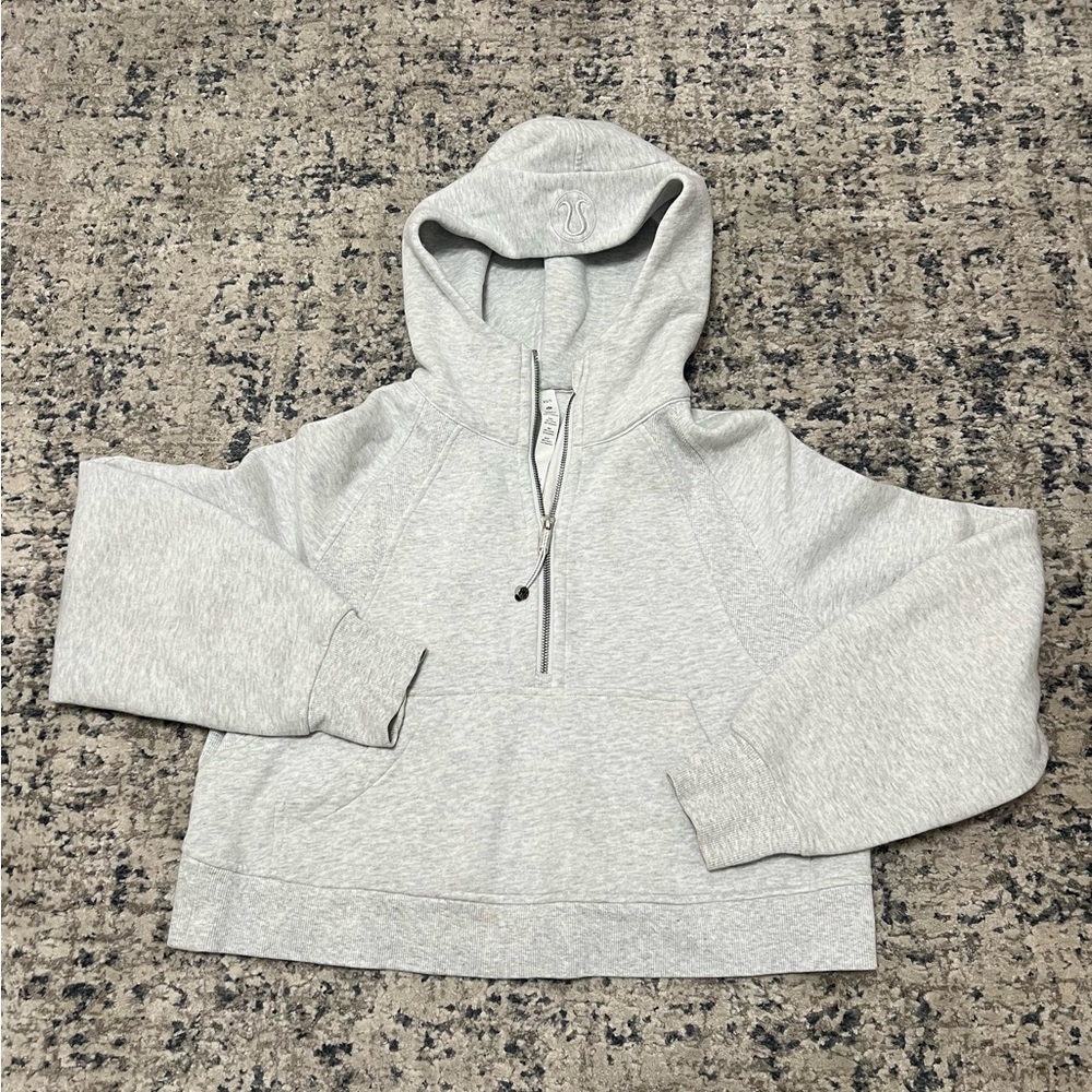 Lululemon Scuba Oversized Half-Zip Hoodie - Light Grey Size XS/S